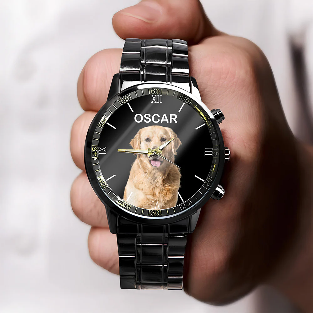 Custom Pet Photo Men's Watch Gift For Dog Cat Lovers HO82 894146 - Image 2