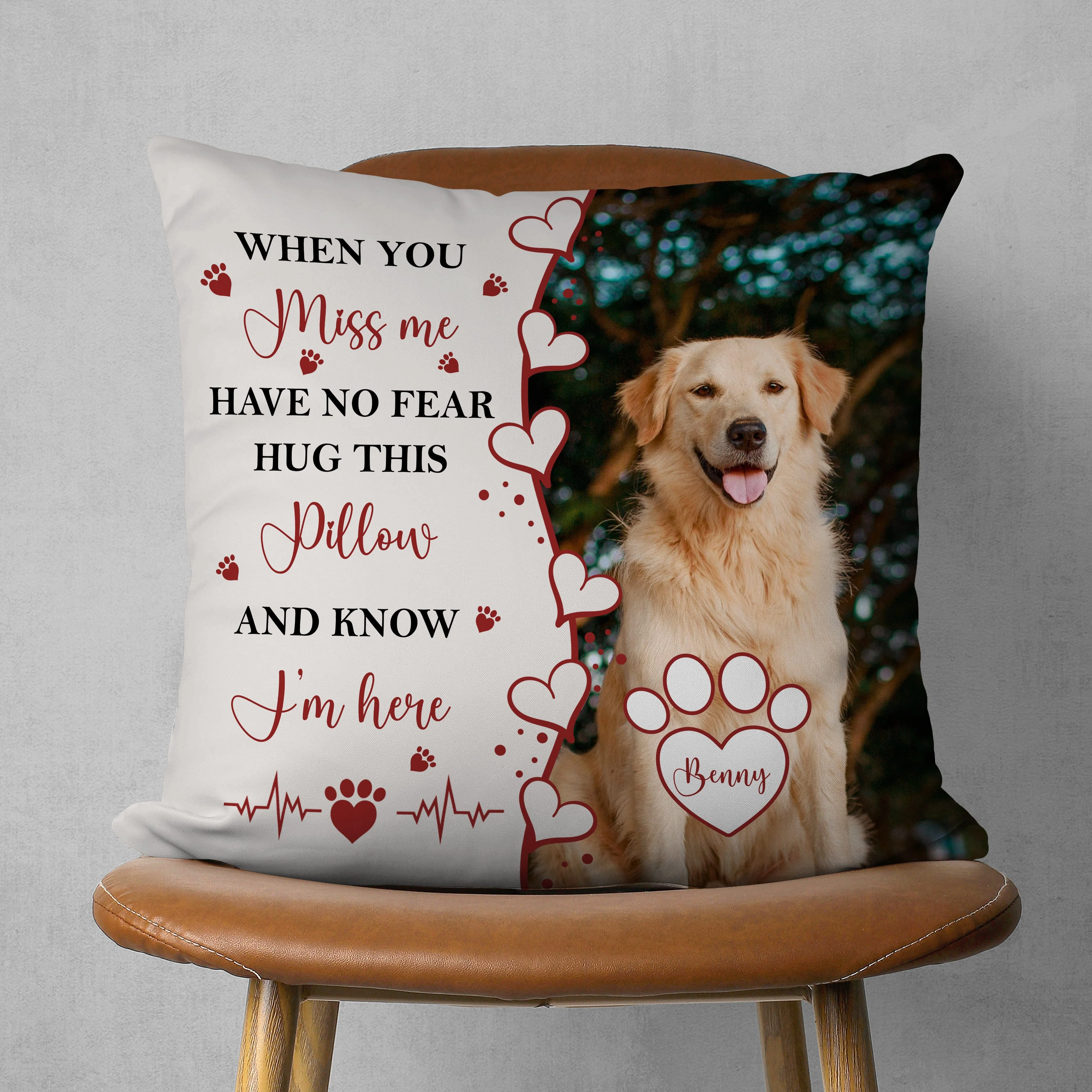 Custom Pet Photo Pet Loss Gift for Pet Lover Memorial Pillow HO82 893104 - Image 3