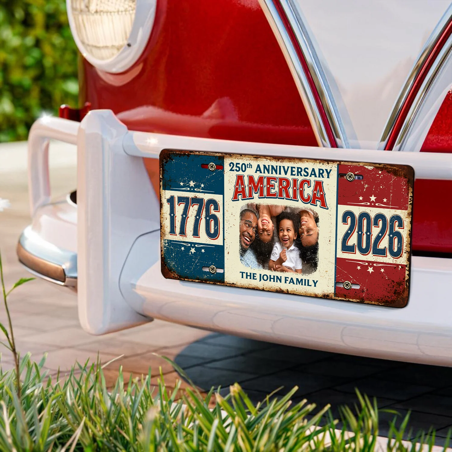 Custom Photo 1776-2026 250th Anniversary USA License Plate HO82 902110 - Image 4