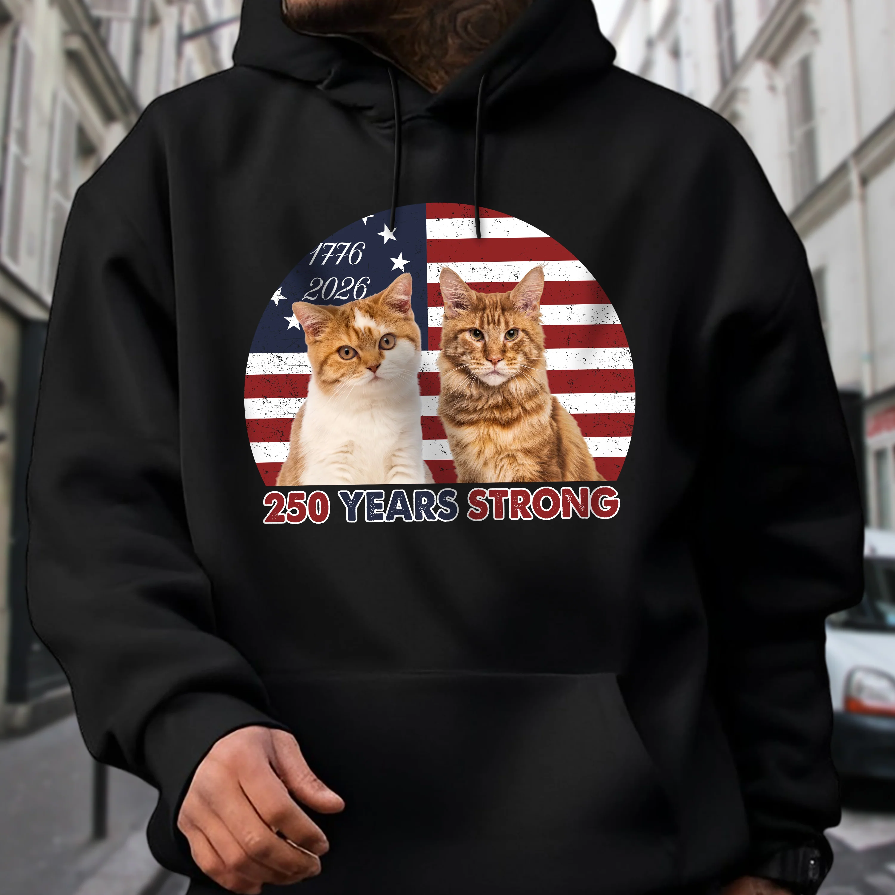 Custom Photo 250 Years Strong Dog Cat Vintage Retro Dark Shirt HO82 901282 - Image 6