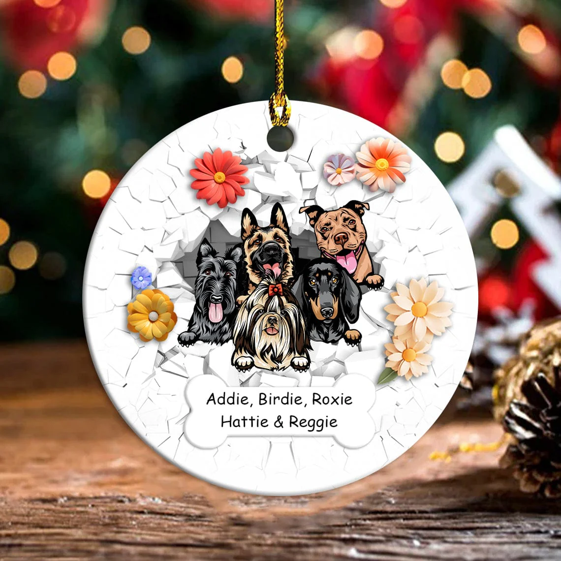 Custom Photo 3D Cracked Pet Face Gift For Dog Lovers Ceramic Ornament HO82 891160 - Image 8
