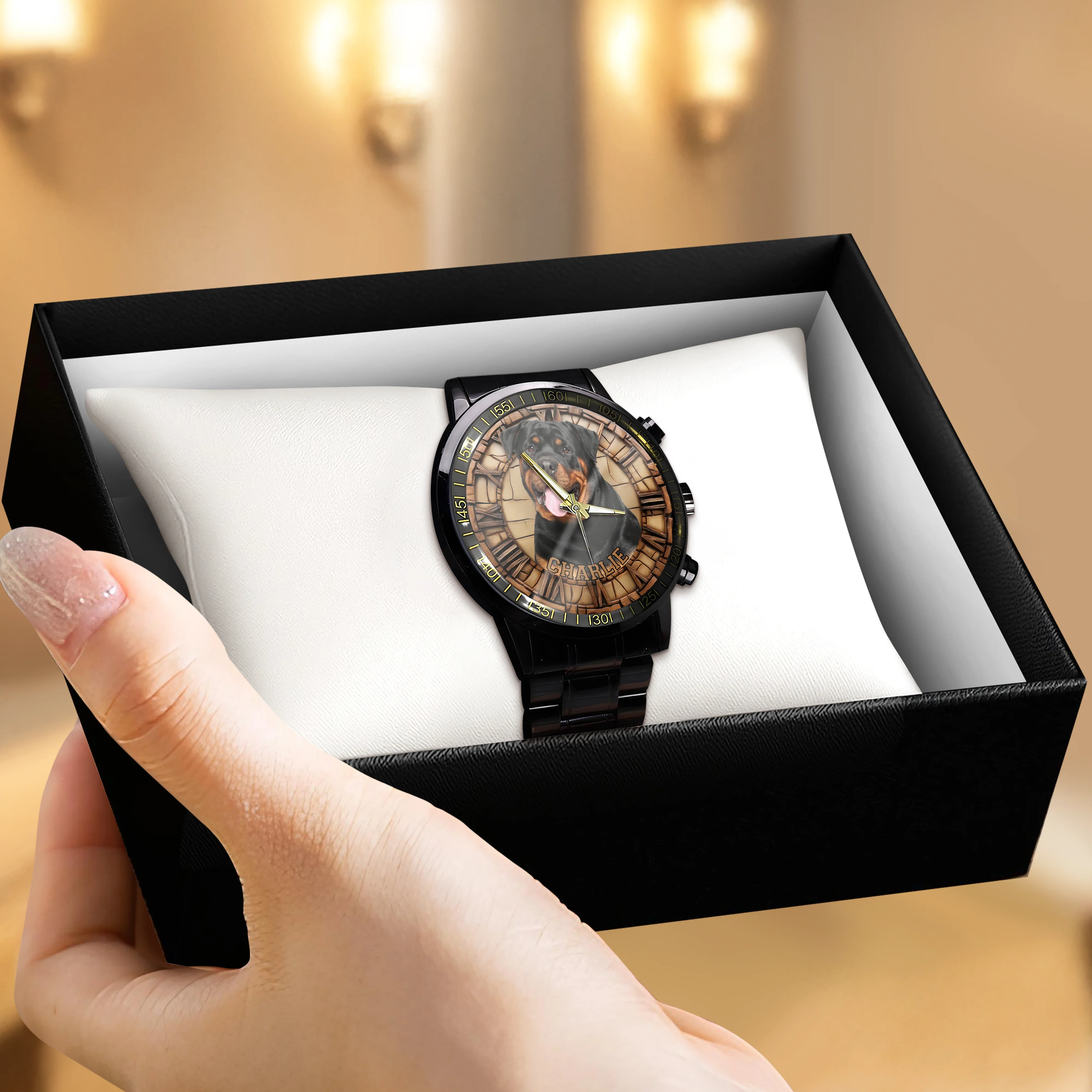 Custom Photo 3D Inflated Dog Men's Watch Gift For Dog Lovers HO82 894130 - Image 3