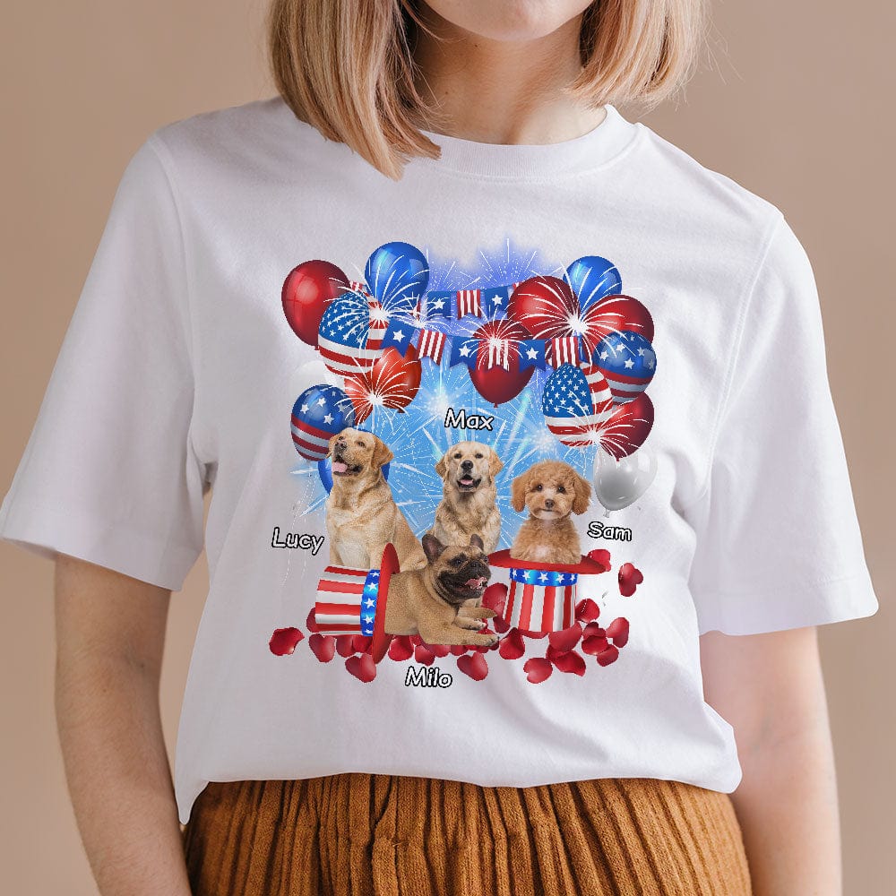 Custom Photo 4th Of July For Dog Lovers Bright Shirt HO82 890734 - Image 4