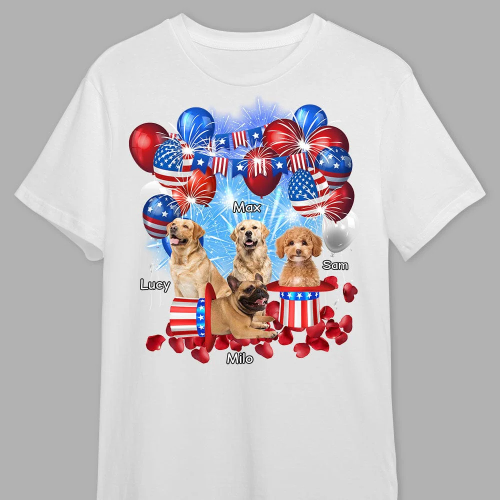 Custom Photo 4th Of July For Dog Lovers Bright Shirt HO82 890734 - Image 7