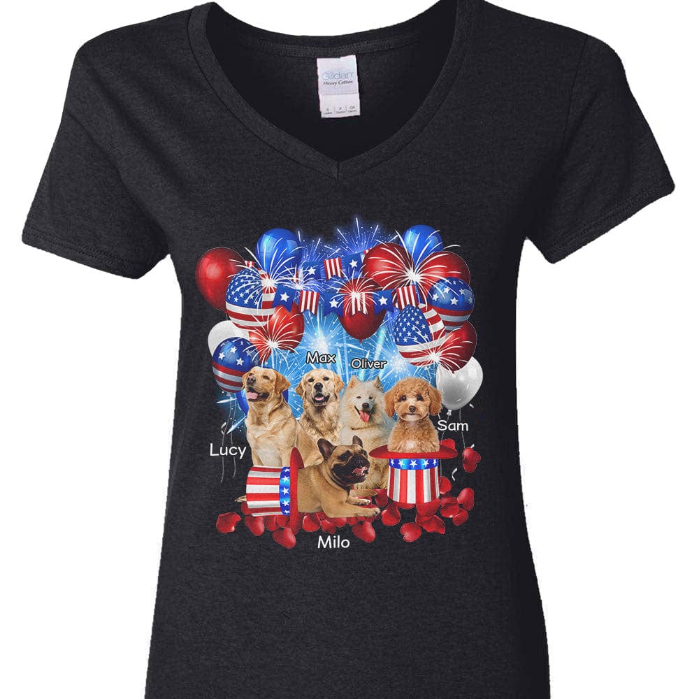 Custom Photo 4th Of July For Dog Lovers Dark Shirt HO82 890736 - Image 9