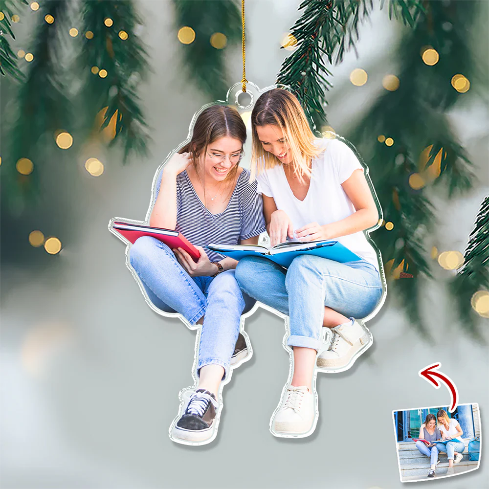Custom Photo A Guy Addicted To Reading Books Acrylic Ornament For Book Lovers HO82 894740 - Image 4