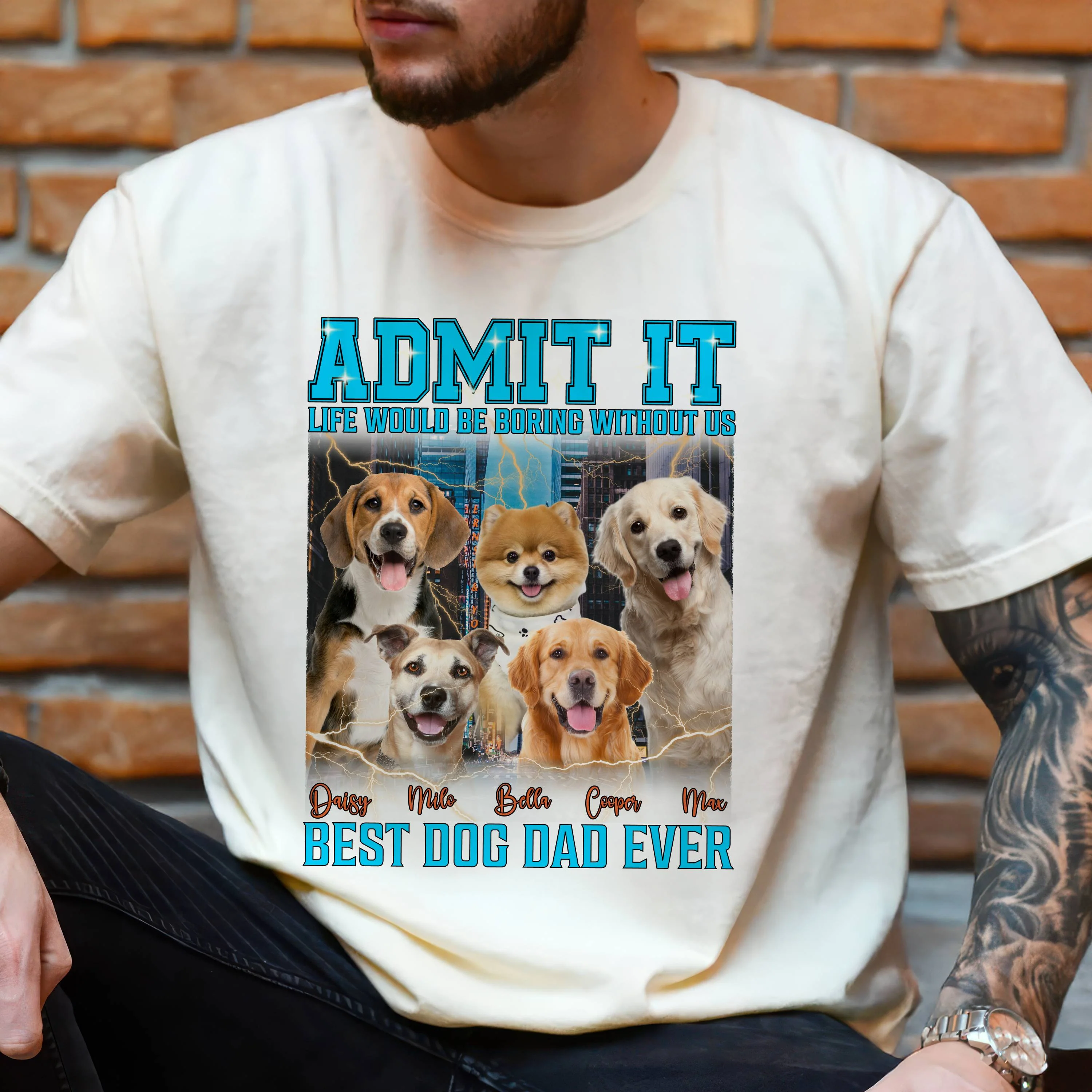 Custom Photo Admit It Life Would Be Boring Without Us Dog Cat Retro Style Comfort Shirt HO82 894890 - Image 4