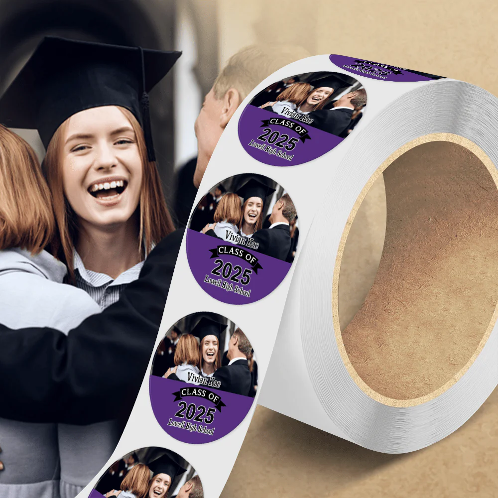 Custom Photo And School Name Class Of 2025 Graduation Roll Sticker TA29 890288
