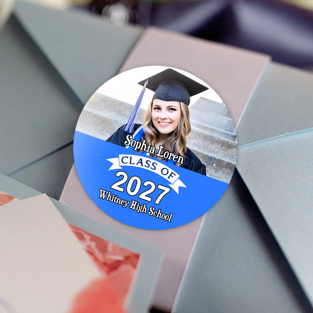 Custom Photo And School Name Class Of 2025 Graduation Roll Sticker TA29 890288 - Image 8