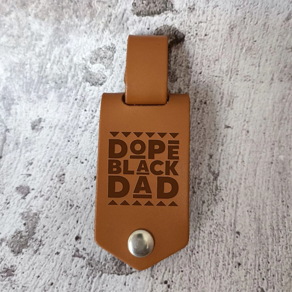 Custom Photo Best #1 Dad Leather Keychain N304 890104 - Image 2