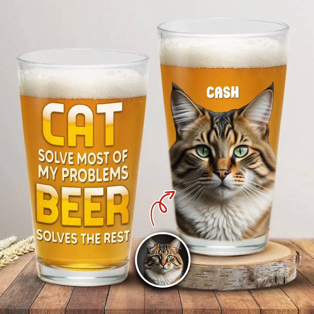 Custom Photo Best Cat Dad Ever Cat Father Print Beer Glass HO82 N304 890618 - Image 6