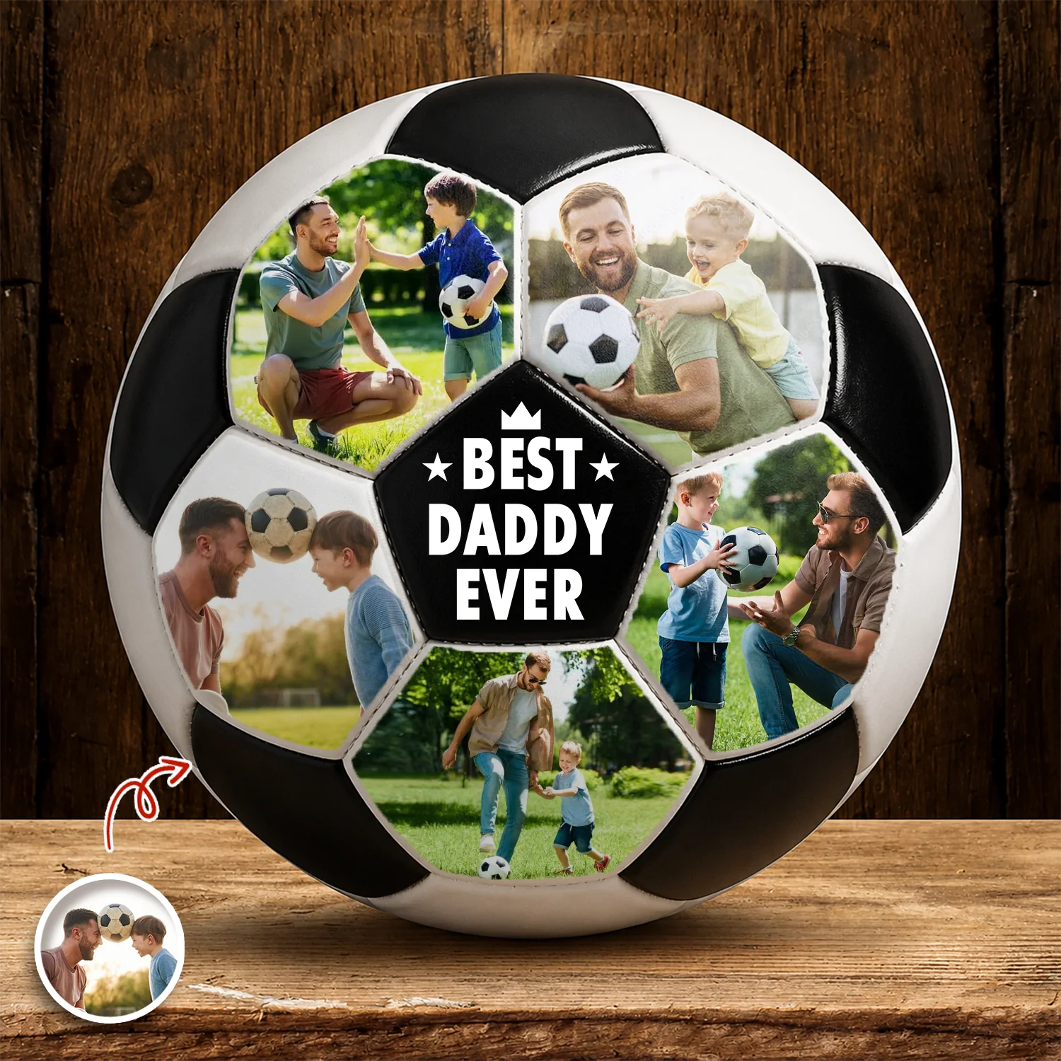 Custom Photo Best Coach Ever Best Dad Ever Soccer Ball - Gift For Dad, Father's Day, Soccer Lovers HO82 902724 - Image 8