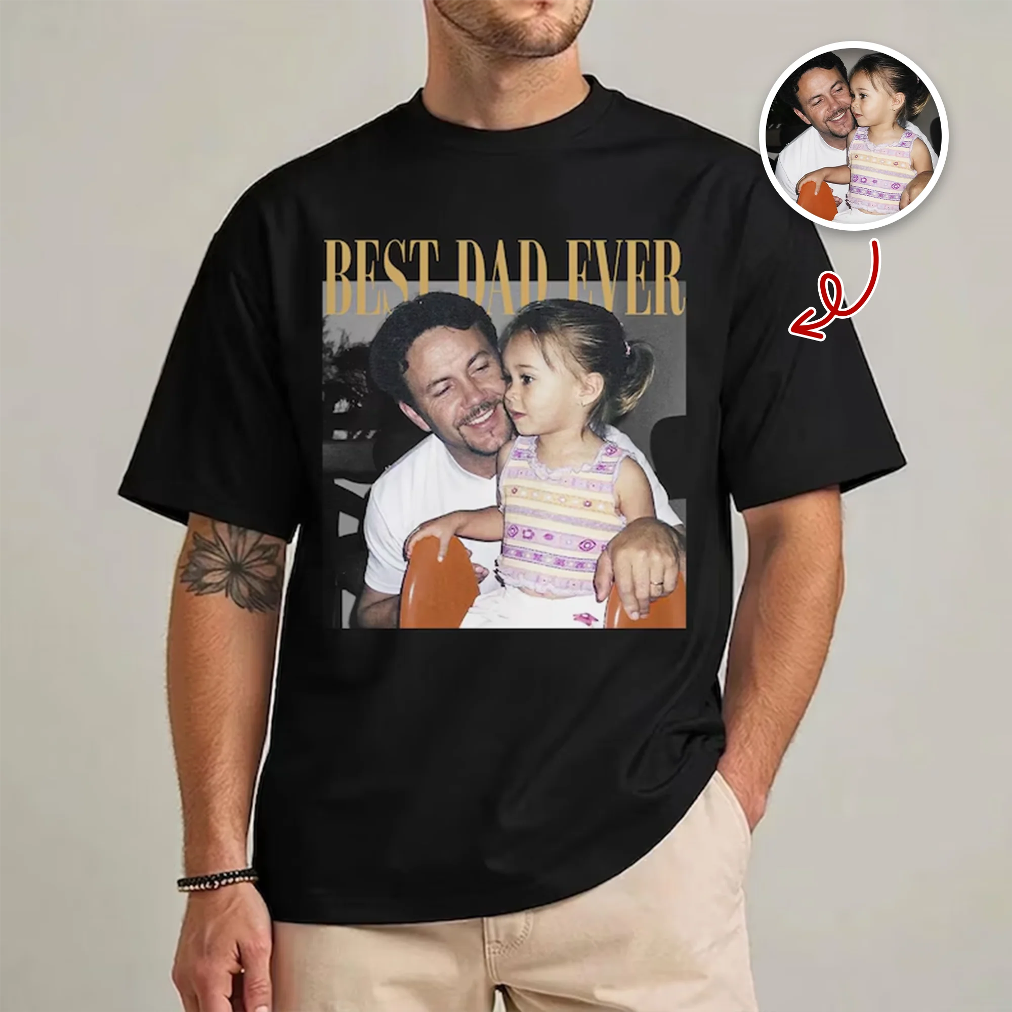 Custom Photo Best Dad Ever Comfort Shirt - Dad, Grandpa, Father's Day Gift, HO82 902712 - Image 3