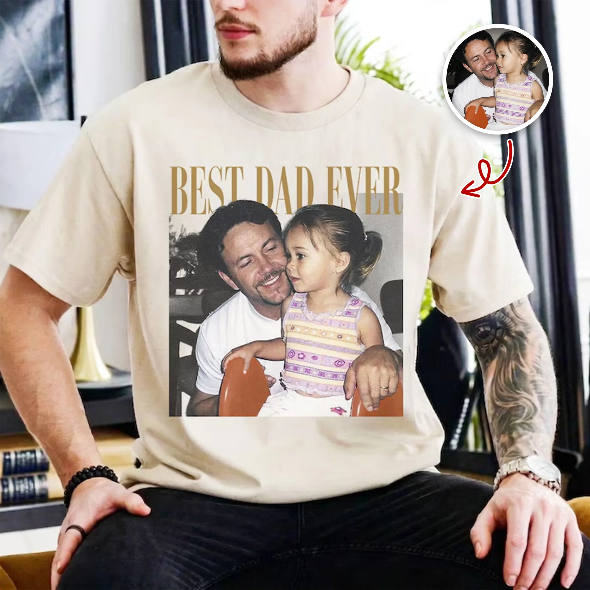 Custom Photo Best Dad Ever Comfort Shirt - Dad, Grandpa, Father's Day Gift, HO82 902712 - Image 4