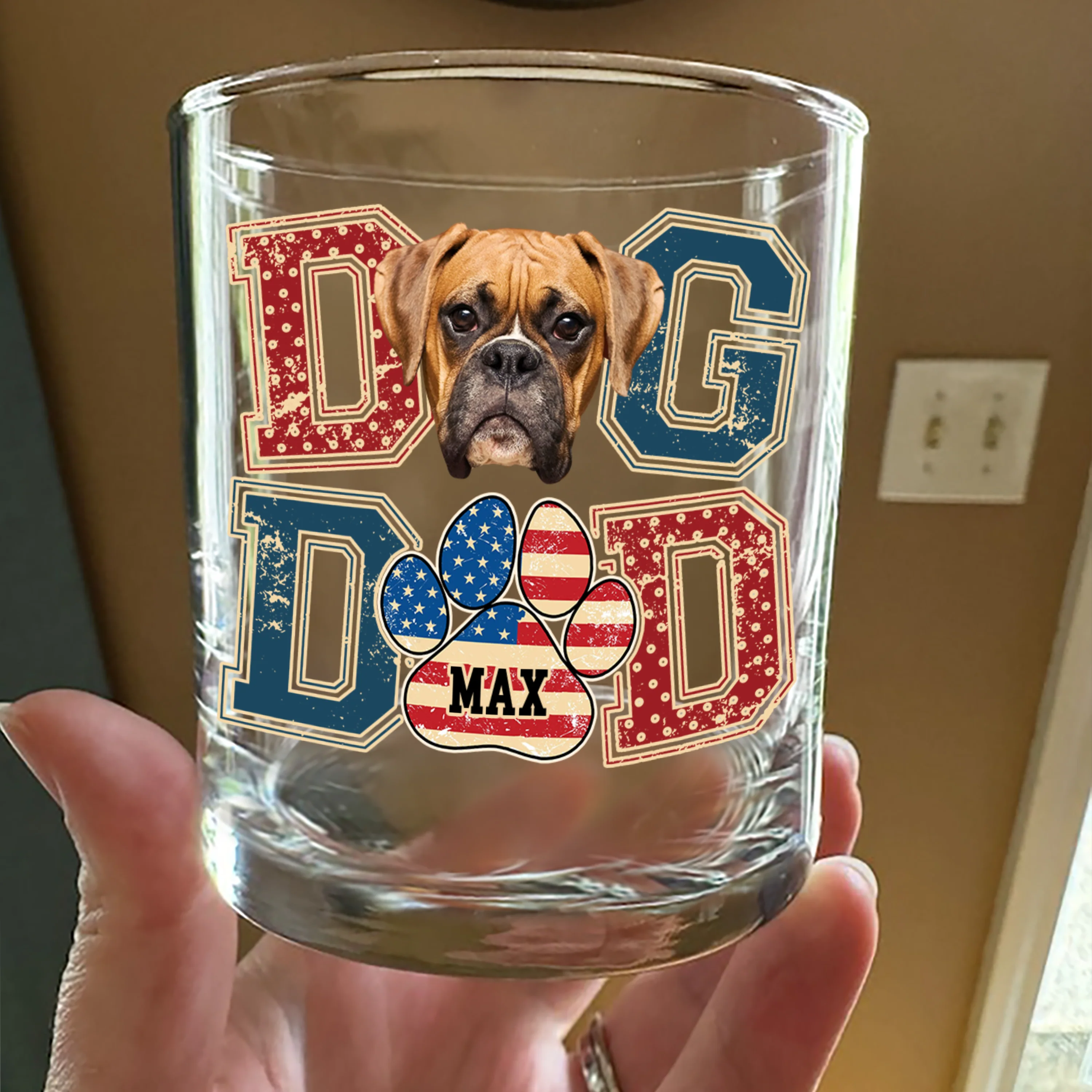 Custom Photo Best Dog Dad, Best Scooper Whiskey Glass Gift For Father's Day, Dog Lovers HO82 894032 - Image 3