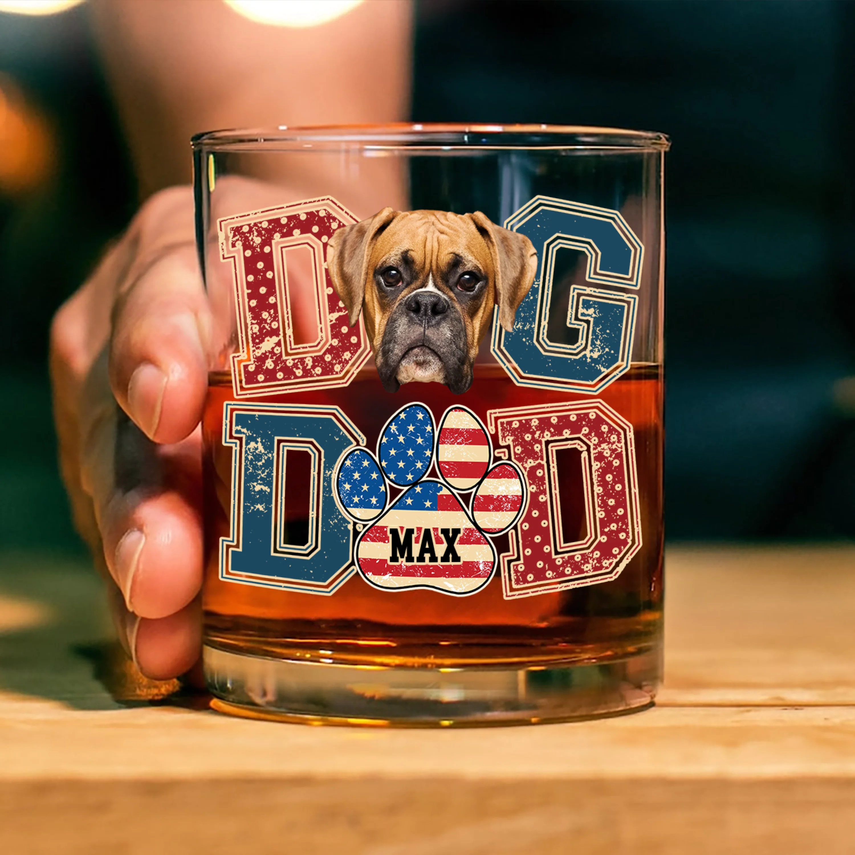 Custom Photo Best Dog Dad, Best Scooper Whiskey Glass Gift For Father's Day, Dog Lovers HO82 894032 - Image 4