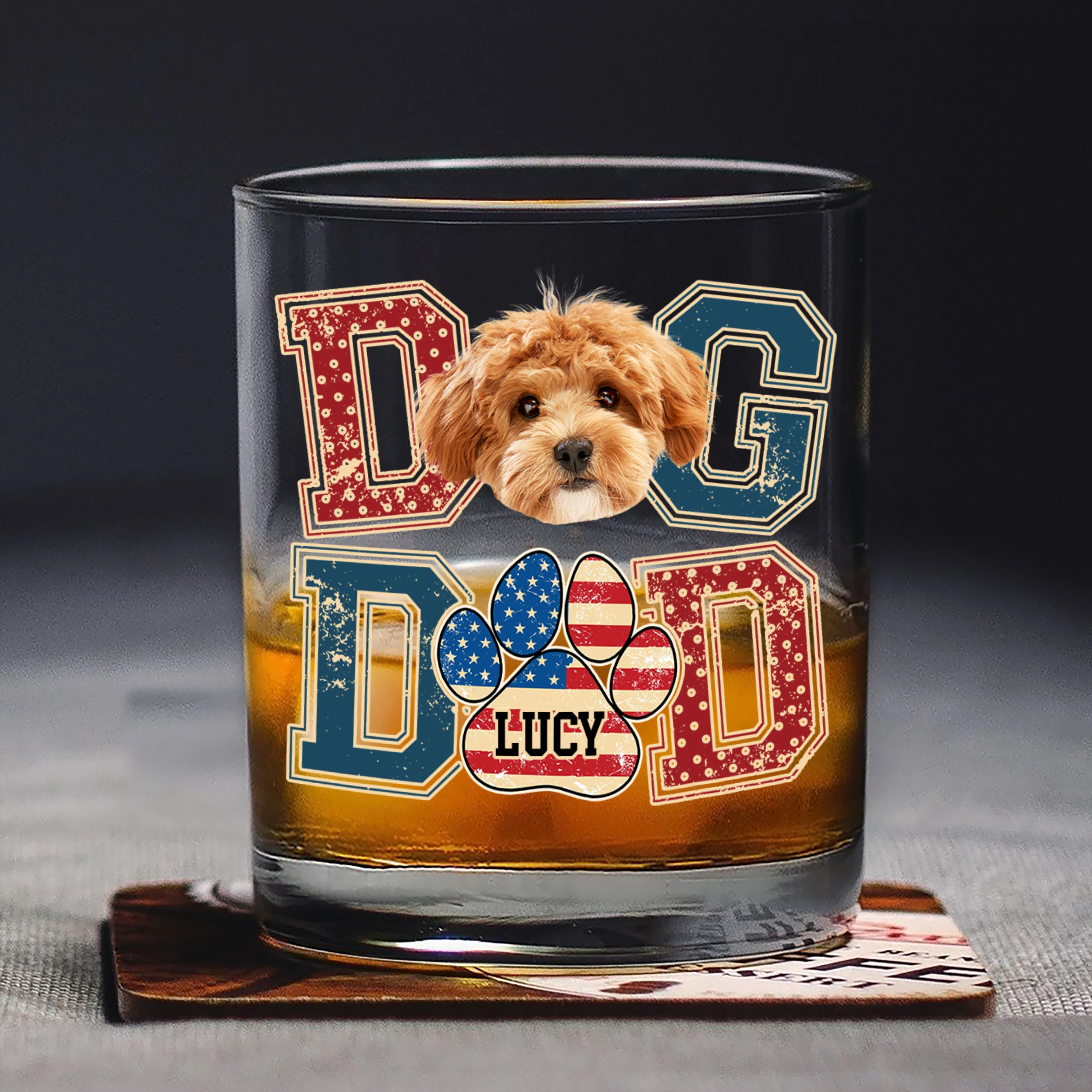 Custom Photo Best Dog Dad, Best Scooper Whiskey Glass Gift For Father's Day, Dog Lovers HO82 894032 - Image 5