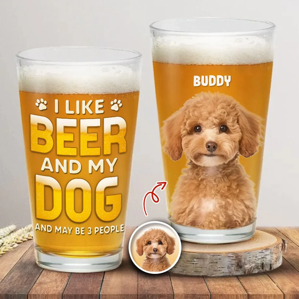 Custom Photo Best Dog Dad Ever Dog Father Print Beer Glass HO82 N304 890588 - Image 6