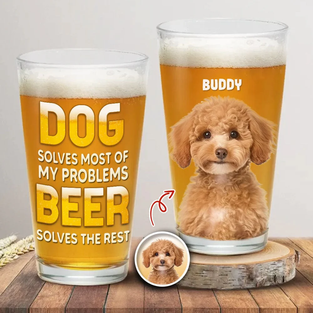 Custom Photo Best Dog Dad Ever Dog Father Print Beer Glass HO82 N304 890588 - Image 7