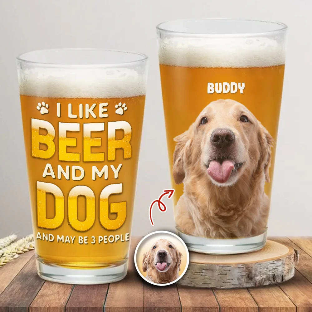 Custom Photo Best Dog Dad Ever Dog Father Print Beer Glass HO82 N304 890588 - Image 8