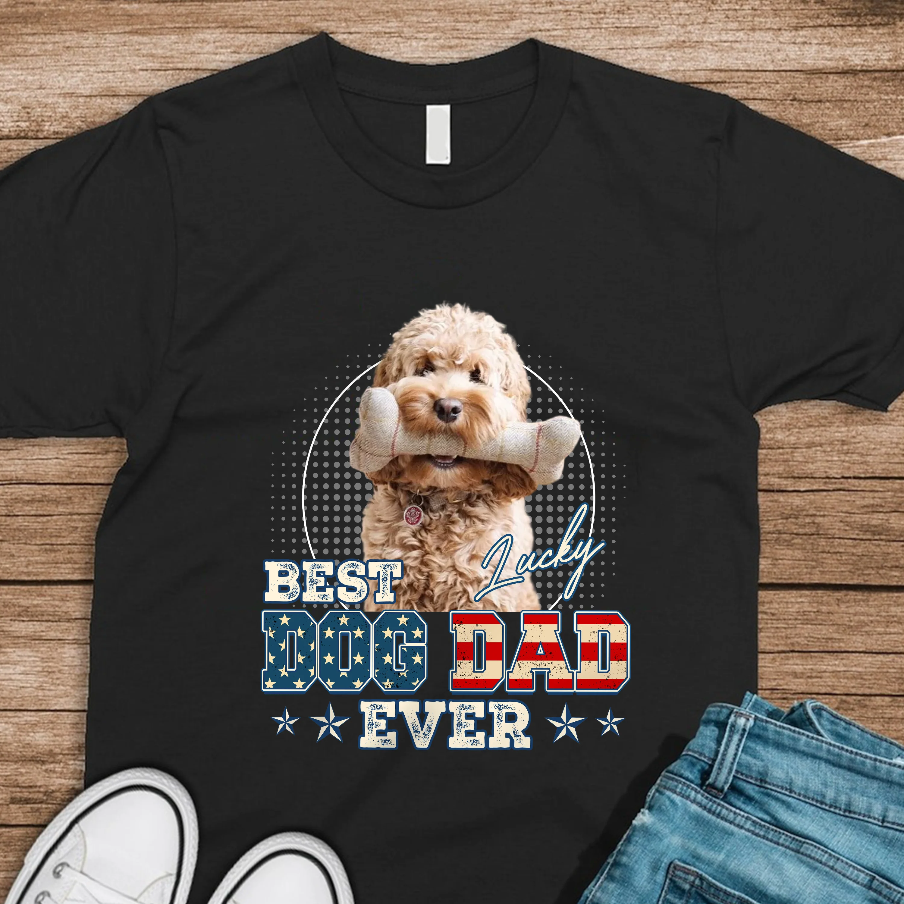 Custom Photo Best Dog Dad Ever Dog Shirt Gift For Dad HO82 893928 - Image 2