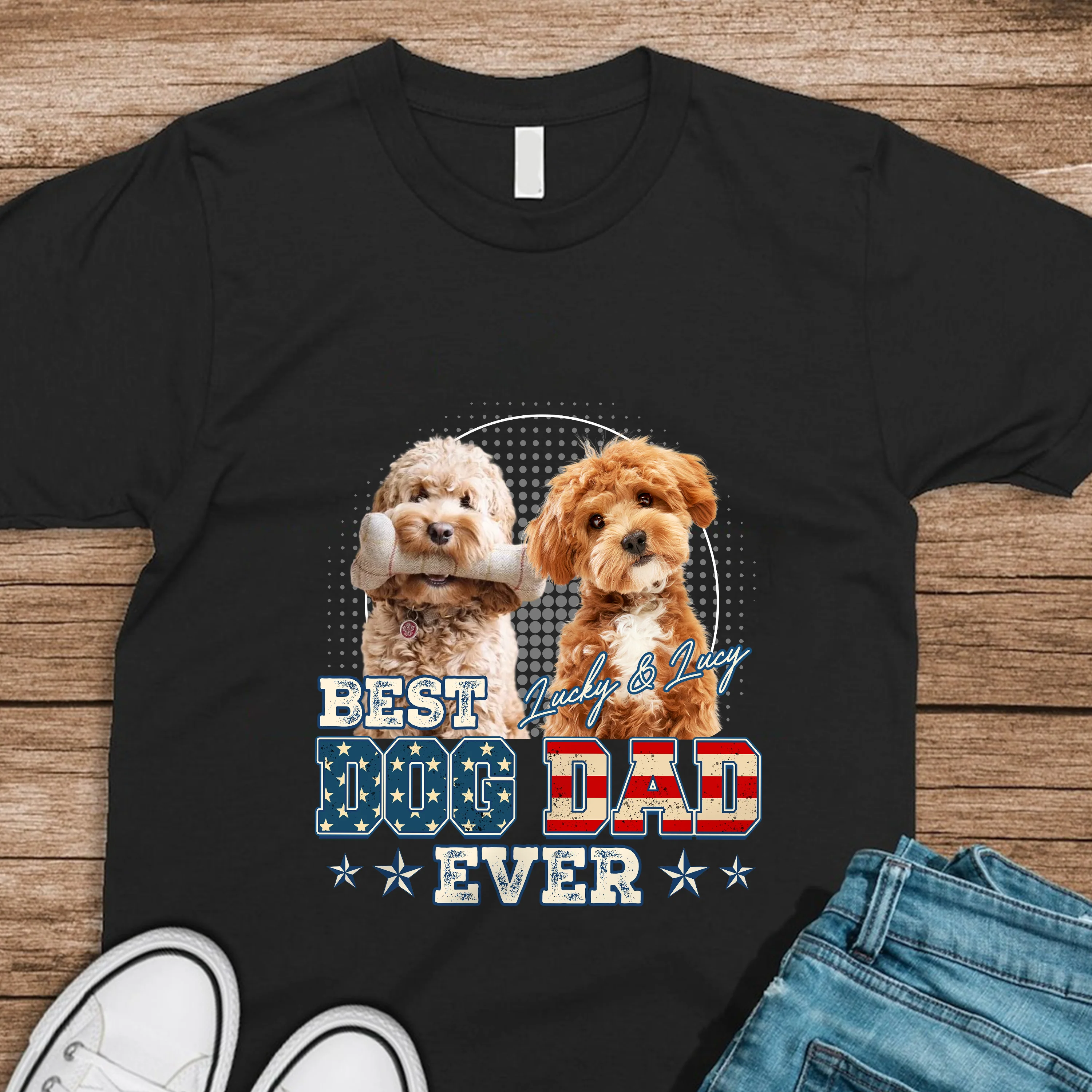 Custom Photo Best Dog Dad Ever Dog Shirt Gift For Dad HO82 893928 - Image 8