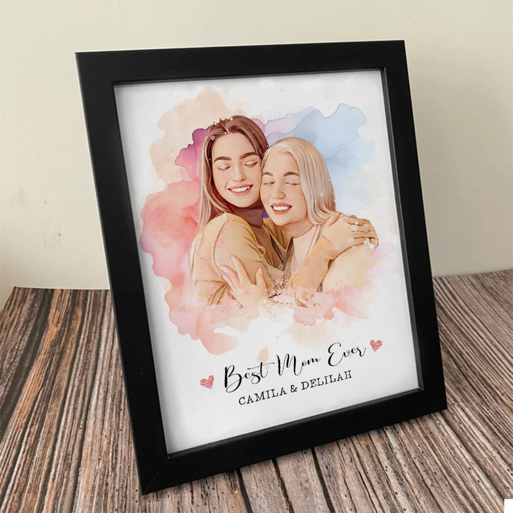 Custom Photo Best Mom Ever Happy Mother's Day Family Picture Frame T368 890378