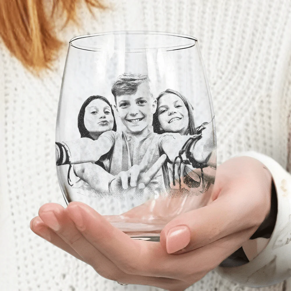 Custom Photo Best Friends Bestie Sisters Stemless Wine Glass Unique Gift HO82 893416 - Image 2
