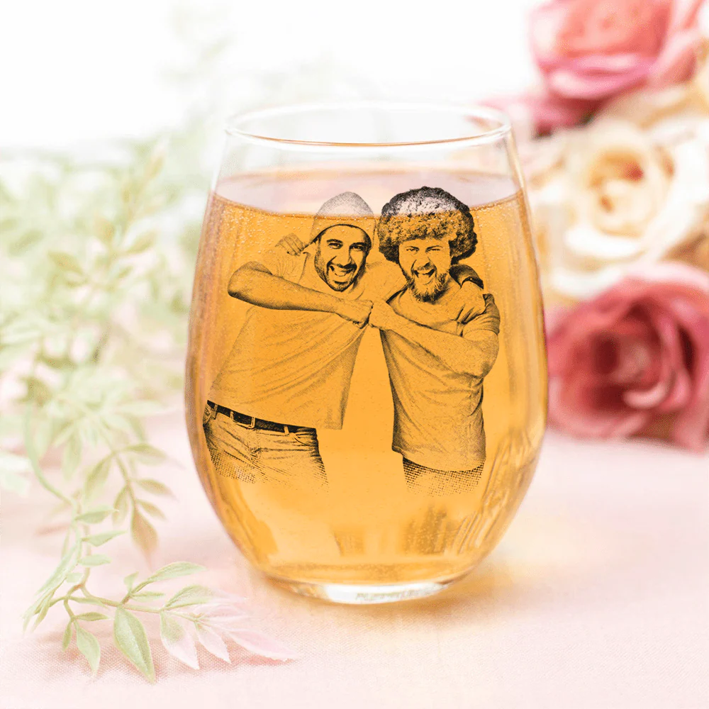 Custom Photo Best Friends Bestie Sisters Stemless Wine Glass Unique Gift HO82 893416 - Image 3