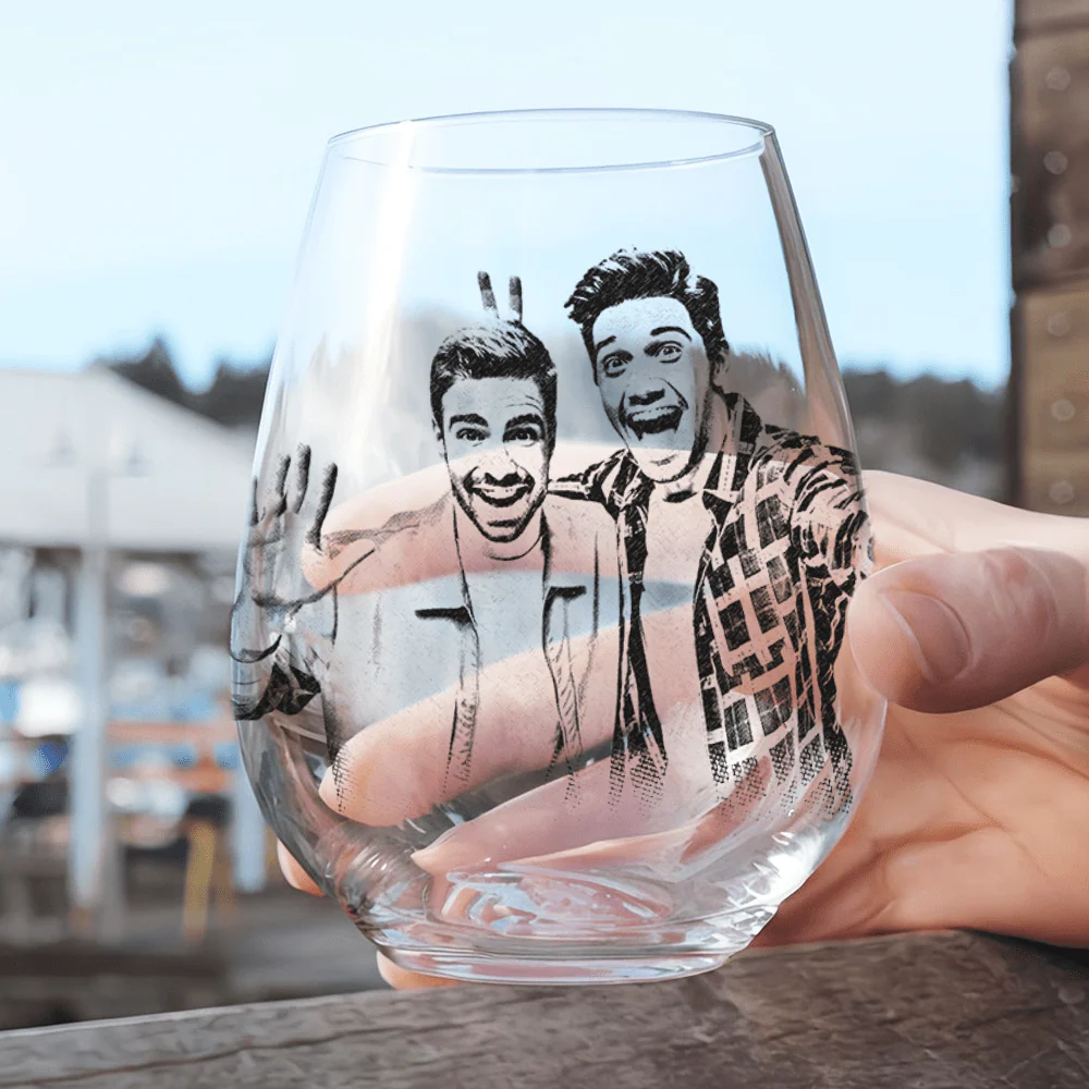 Custom Photo Best Friends Bestie Sisters Stemless Wine Glass Unique Gift HO82 893416 - Image 6