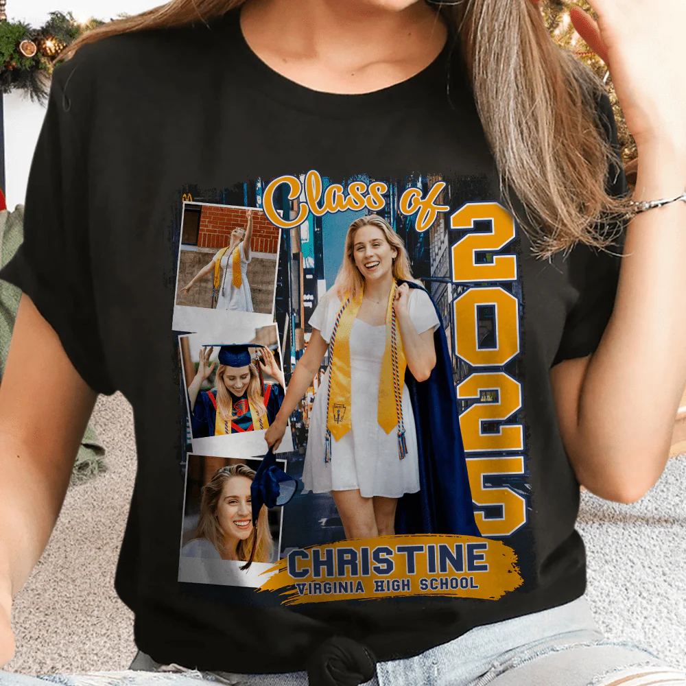 Custom Photo Build Your Own 2025 Graduation Dark Shirt N304 890096 - Image 2
