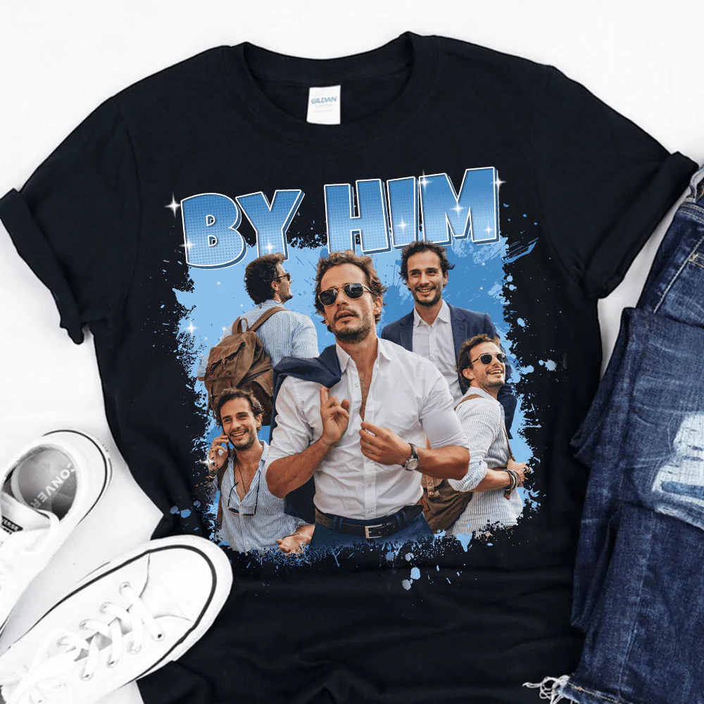 Custom Photo By Him/Her Vintage Style Couple Dark Shirt Valentine Gift HO82 893402 - Image 7