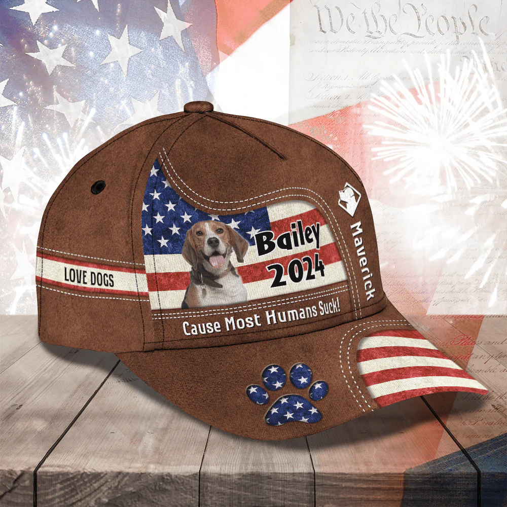 Custom Photo Cause Most Humans Suck Dog Classic Cap TA29 890406 - Image 4