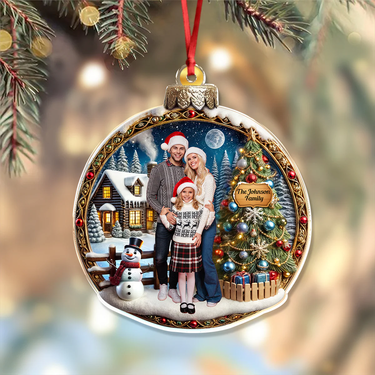 Custom Photo Celebrate The Season With Loved Ones Acrylic Ornament HO82 894596 - Image 4