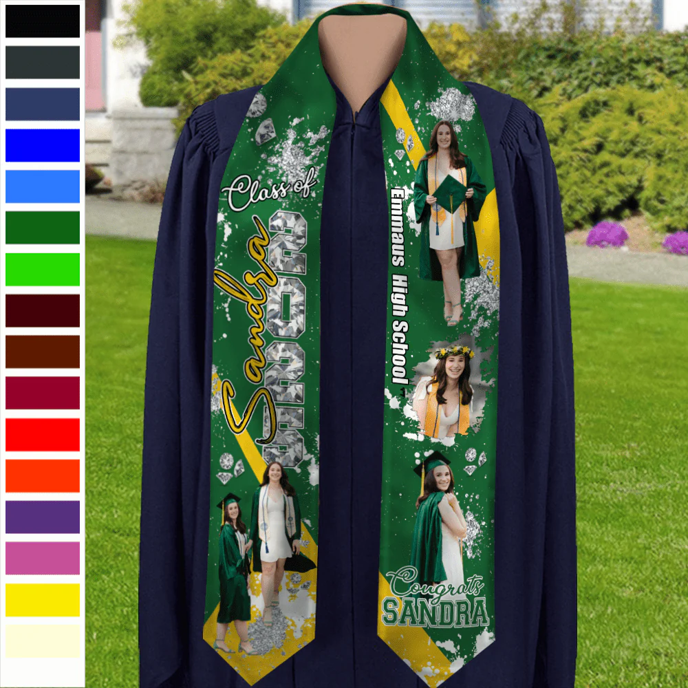 Custom Photo Class Of 2026 Congrats Graduation Gift Stoles N369 890138 - Image 7