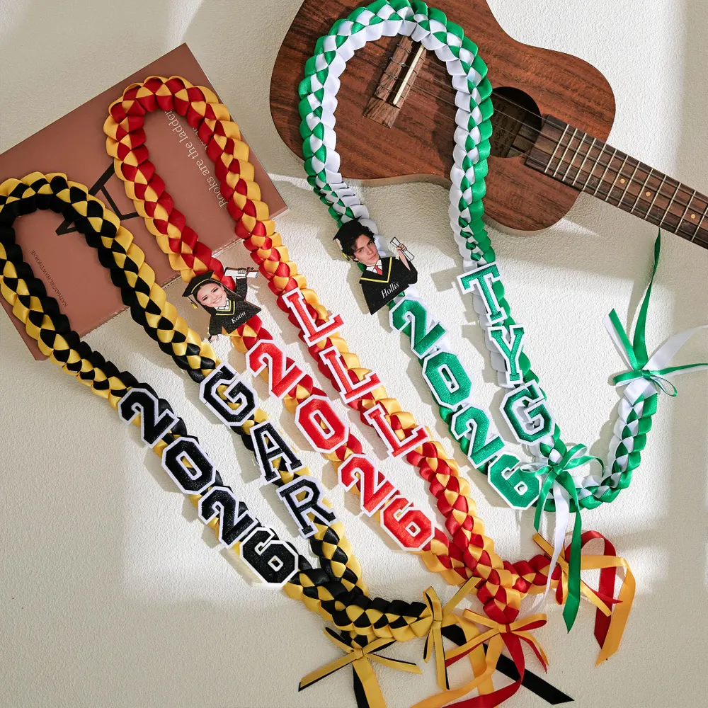 Custom Photo Class Of 2026 Graduation Lei, Senior Night Gift Lei, Ribbon Lei, Gift For Graduates HO82 901526 - Image 6