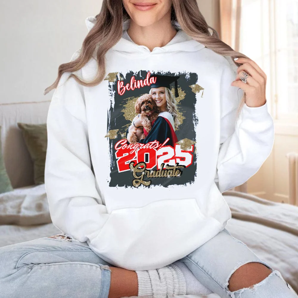 Custom Photo Congrats 2025 Graduate Bright Shirt HO82 893490 - Image 2