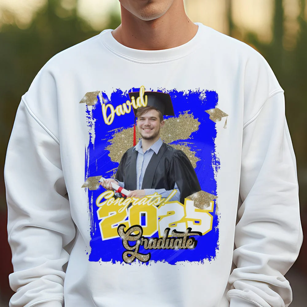 Custom Photo Congrats 2025 Graduate Bright Shirt HO82 893490 - Image 3