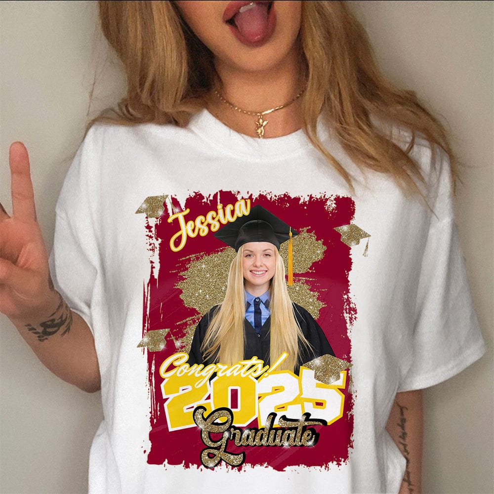Custom Photo Congrats 2025 Graduate Bright Shirt HO82 893490 - Image 4