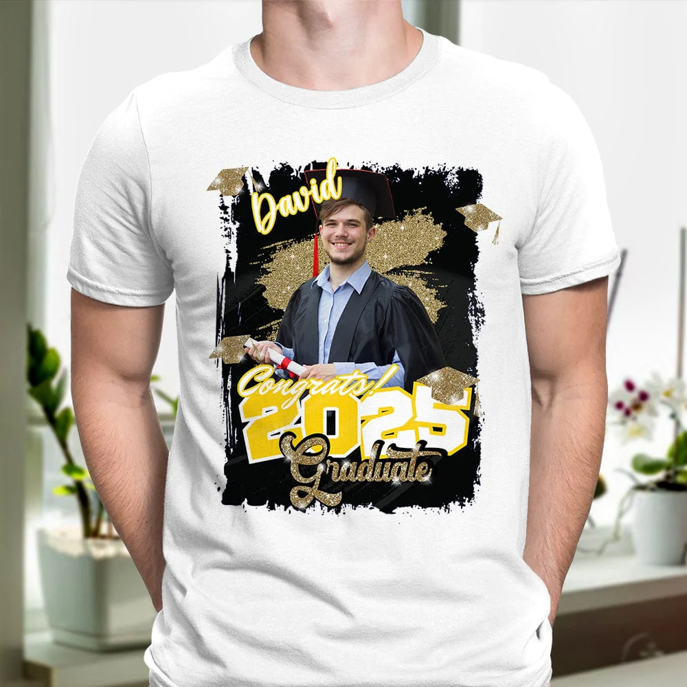 Custom Photo Congrats 2025 Graduate Bright Shirt HO82 893490 - Image 5