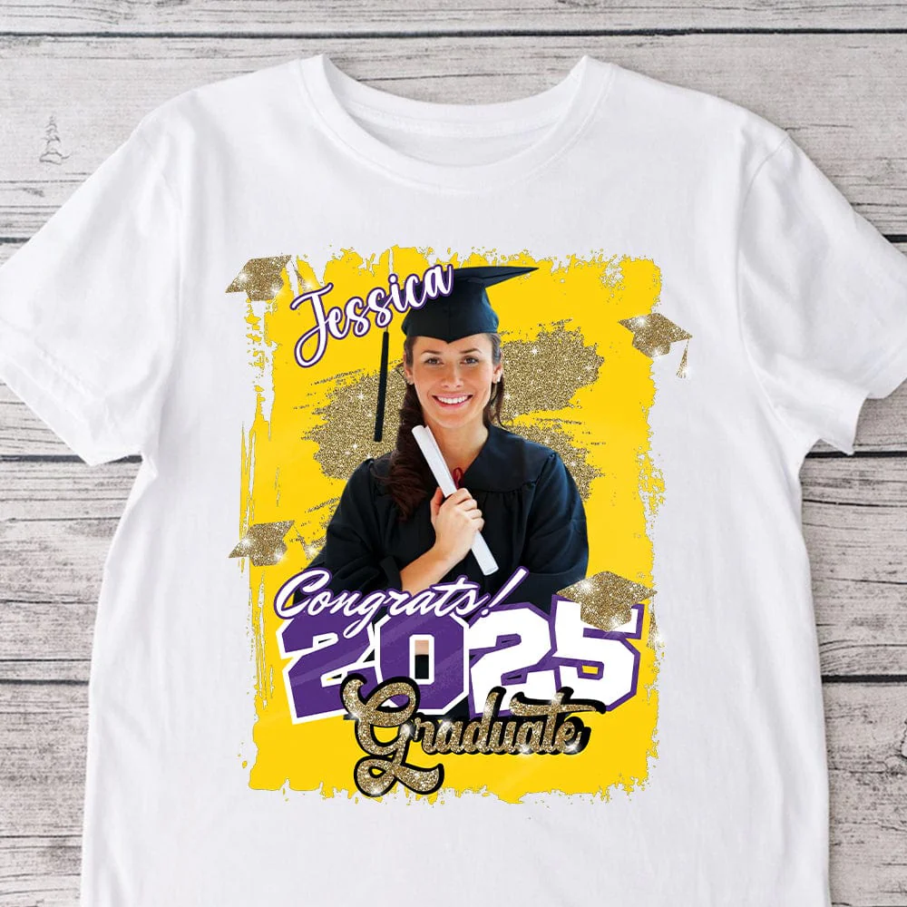 Custom Photo Congrats 2025 Graduate Bright Shirt HO82 893490 - Image 6