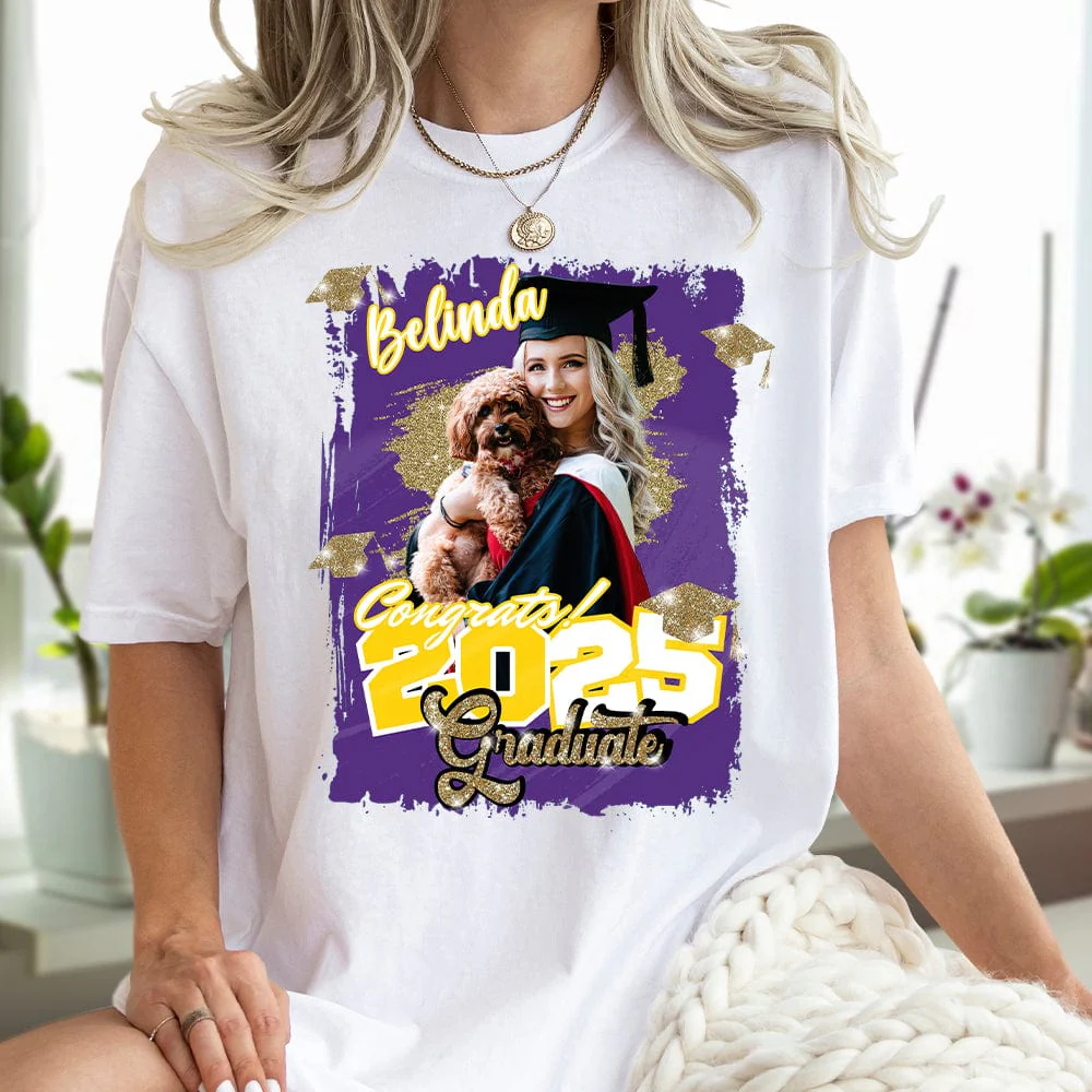 Custom Photo Congrats 2025 Graduate Bright Shirt HO82 893490 - Image 8
