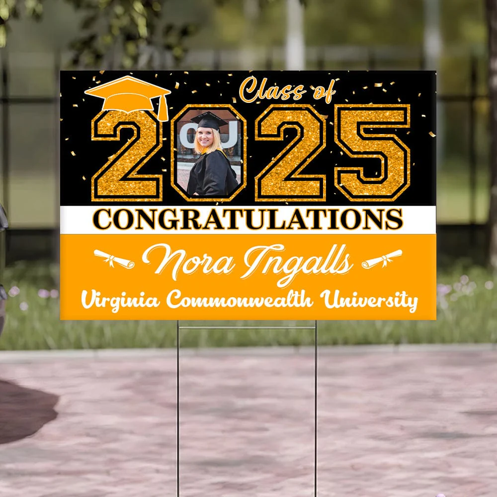 Custom Photo Congratulations Class Of 2025 Graduation Yard Sign HO82 N304 893460 - Image 6