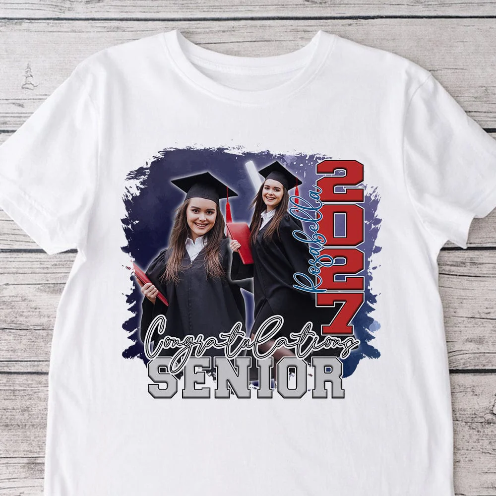 Custom Photo Congratulations Senior 2025 Graduation Bright Shirt T368 890122 - Image 19