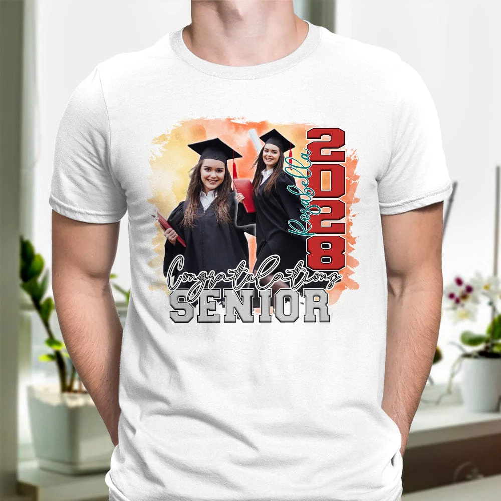 Custom Photo Congratulations Senior 2025 Graduation Bright Shirt T368 890122 - Image 27