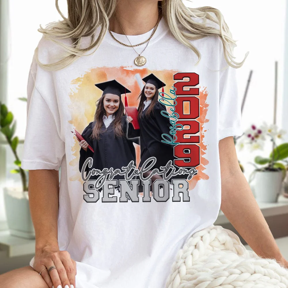 Custom Photo Congratulations Senior 2025 Graduation Bright Shirt T368 890122 - Image 32