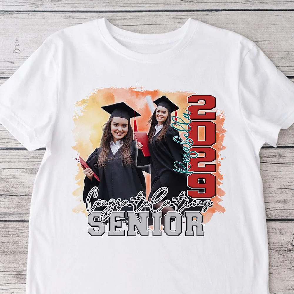 Custom Photo Congratulations Senior 2025 Graduation Bright Shirt T368 890122 - Image 33