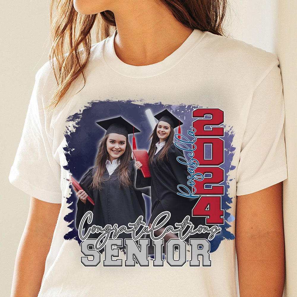 Custom Photo Congratulations Senior 2025 Graduation Bright Shirt T368 890122 - Image 37