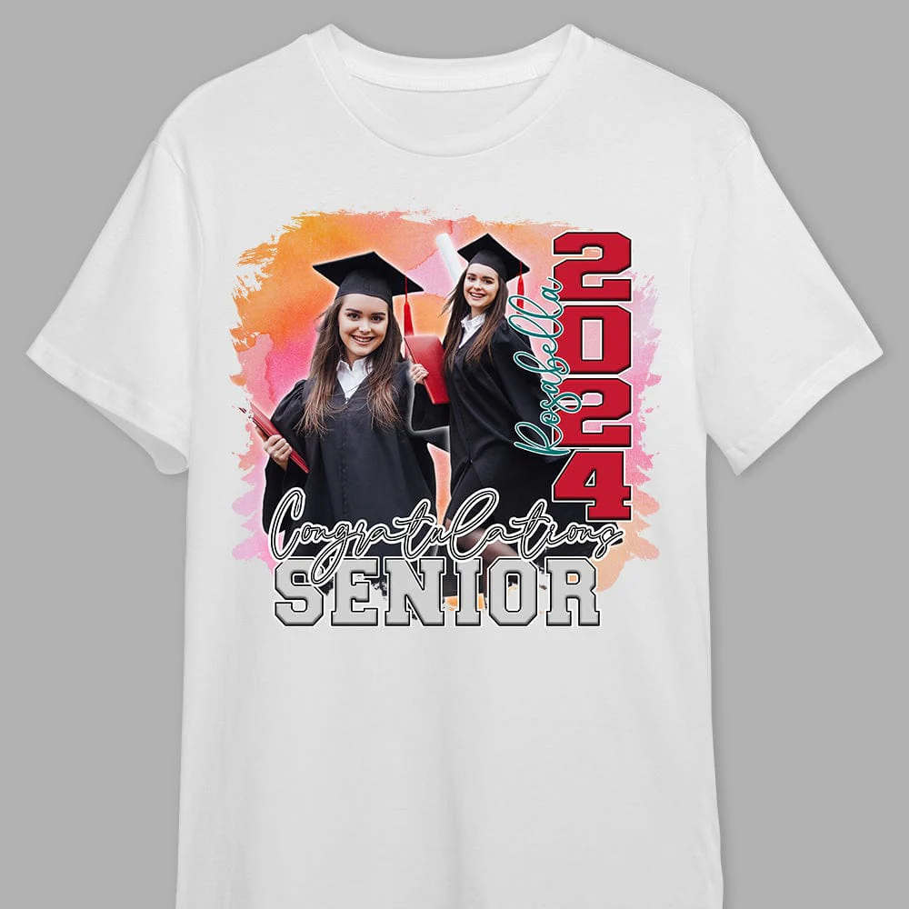 Custom Photo Congratulations Senior 2025 Graduation Bright Shirt T368 890122 - Image 40