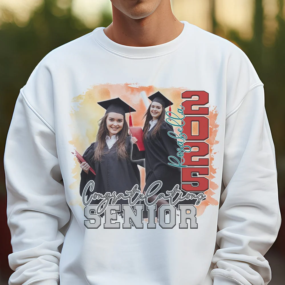Custom Photo Congratulations Senior 2025 Graduation Bright Shirt T368 890122 - Image 8